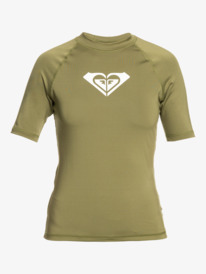 5 Whole Hearted - Short Sleeve UPF 50 Rash Vest for Women Green ERJWR03548 Roxy