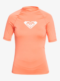 4 Whole Hearted - Kurzärmliger Rashguard mit UPF 50 für Frauen Rosa ERJWR03548 Roxy