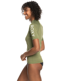 1 Whole Hearted - Short Sleeve UPF 50 Rash Vest for Women Green ERJWR03548 Roxy