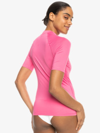 4 Whole Hearted Short Sleeve UPF 50 Rashguard Pink ERJWR03548 Roxy