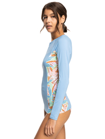 1 Womens Zip Through Long Sleeve UPF 50 Rash Vest Green ERJWR03585 Roxy