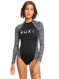0 Womens ROXY Active Long Sleeve UPF 50 One-Piece Swimsuit  ERJWR03589 Roxy