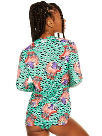 6 Stella Jean x ROXY - Langärmliger Rashguard mit UPF 50 für Frauen Grün ERJWR03606 Roxy