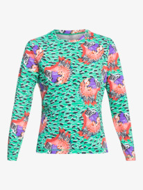 15 Stella Jean x ROXY - Langärmliger Rashguard mit UPF 50 für Frauen Grün ERJWR03606 Roxy