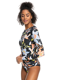1 Womens Onesie Long Sleeve One-Piece Swimsuit Multicolor ERJWR03610 Roxy