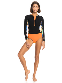 3 Heater - Bañador entero de manga larga para Mujer Negro ERJWR03638 Roxy