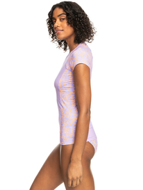 1 Printed - Lycra de manga corta con cremallera para Mujer Naranja ERJWR03641 Roxy