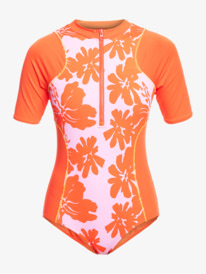 11 Surf.Kind.Kate. Short Sleeve One-Piece Swimsuit Pink ERJWR03646 Roxy