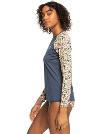 1 Printed UPF 50 Long Sleeve Front Zip Rashguard Blue ERJWR03648 Roxy