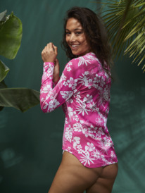 3 Sea Skippin Long Sleeve UPF 50 Rashguard Pink ERJWR03658 Roxy