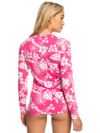 11 Sea Skippin Long Sleeve UPF 50 Rashguard Pink ERJWR03658 Roxy