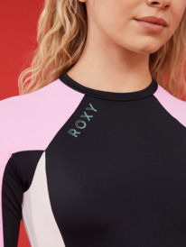 7 Roxy Active - Long Sleeve One-Piece Swimsuit for Women Black ERJWR03684 Roxy
