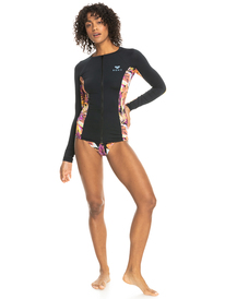 3 Womens Zip Lycra Long Sleeve Zip-Up Rash Vest  ERJWR03688 Roxy