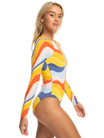 1 Palm Cruz Long Sleeve One-Piece Swimsuit Orange ERJWR03709 Roxy