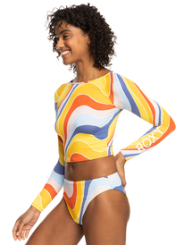 1 Crop Top - Lycra manches longues pour Femme Orange ERJWR03710 Roxy