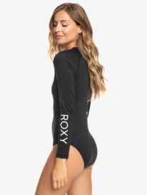 1 Womens New Essentials Long Sleeve One-Piece Swimsuit Black ERJWR03714 Roxy