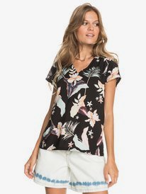 Paradise Stories - Short Sleeve Viscose Top for Women  ERJWT03467