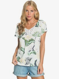 Paradise Stories - Short Sleeve Viscose Top for Women  ERJWT03467