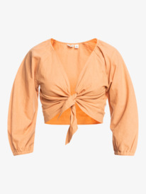 6 Ocean Tones - Haut noué sur le devant pour Femme Marron ERJWT03517 Roxy