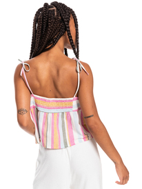 4 Open Eyes Striped Tank Top Yellow ERJWT03531 Roxy