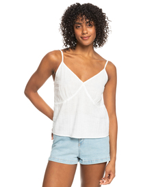 roxy, Womens Everything Of You Strappy Top, SNOW WHITE (wbk0) Everything Of You - Strappy Top for Women ERJWT03543