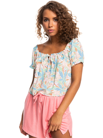 0 Shallow Love Short Sleeve Top Green ERJWT03544 Roxy