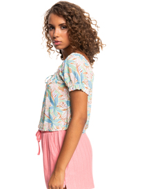 1 Shallow Love Short Sleeve Top Green ERJWT03544 Roxy