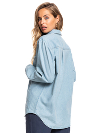 8 Rain Weather - Chemise en jean manches longues pour Femme Bleu ERJWT03555 Roxy