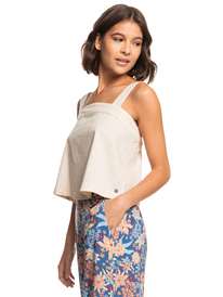 7 Womens Easy Days Strappy Top Beige ERJWT03558 Roxy