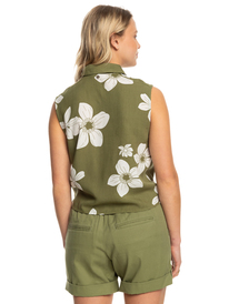roxy, Tropical View - Ärmelloses Hemd für Frauen, LODEN GREEN SURFRIDER SPIRIT B (gng7) Tropical View - Sleeveless Shirt for Women ERJWT03570