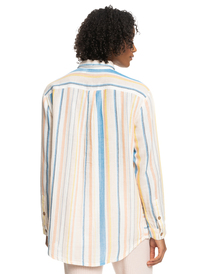 roxy, Womens Surf Odyssey Long Sleeve Shirt, PEACH WHIP SAND STRIPPER (mek1) SURF ODYSSEY ERJWT03571