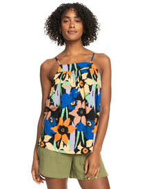 roxy, Magic Happens - Top con Spalline da Donna, ANTHRACITE FLOWER JAMMIN (kvj6) Magic Happens - Strappy Top for Women ERJWT03572