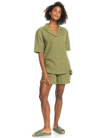 2 Aloha Sunset - Chemise manches courtes pour Femme Vert ERJWT03574 Roxy
