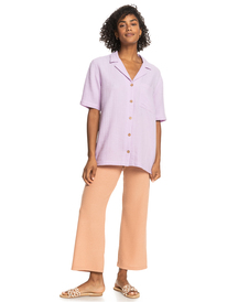 3 Aloha Sunset - Chemise manches courtes pour Femme Violet ERJWT03574 Roxy