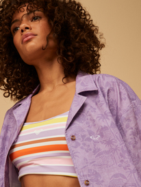 3 Surf.Kind.Kate. - Short Sleeve Shirt for Women Purple ERJWT03590 Roxy
