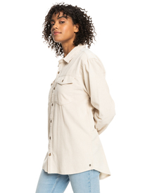 4 Let It Go - Corduroy Long Sleeve Shirt for Women Beige ERJWT03591 Roxy