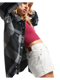 8 Let It Go Flannel - Long Sleeve Shirt for Women Black ERJWT03592 Roxy