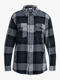 14 Let It Go Flannel - Long Sleeve Shirt for Women Black ERJWT03592 Roxy