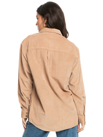 7 Let It Go Corduroy Long Sleeve Top Brown ERJWT03602 Roxy