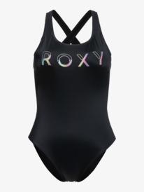 4 Womens Roxy Active One-Piece Swimsuit Black ERJX103434 Roxy