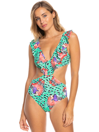 4 Stella Jean x ROXY - Maillot une pièce pour Femme Vert ERJX103481 Roxy