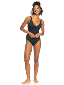 3 Womens Rib ROXY Love One-Piece Swimsuit Black ERJX103493 Roxy