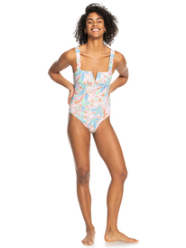 11 Roxy Love Rib The Coco D-Cup One Piece Swimsuit Green ERJX103506 Roxy