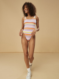 6 Womens Surf.Kind.Kate. One-Piece Swimsuit White ERJX103536 Roxy