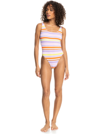 10 Womens Surf.Kind.Kate. One-Piece Swimsuit White ERJX103536 Roxy