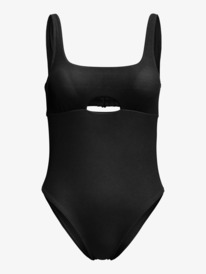 8 Roxy Pro The Double Line One-Piece Swimsuit Black ERJX103551 Roxy