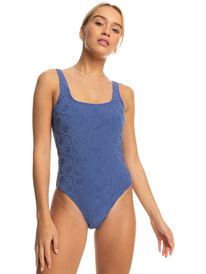 0 Womens Sun Click One-Piece Swimsuit Blue ERJX103569 Roxy