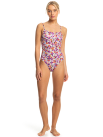 3 Womens Roxy Active Basic One-Piece Swimsuit Multicolor ERJX103592 Roxy