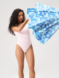 1 Womens Happy Terry High Leg One-Piece Swimsuit Pink ERJX103602 Roxy