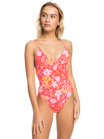 8 Meadow Flowers One-Piece Swimsuit Red ERJX103606 Roxy